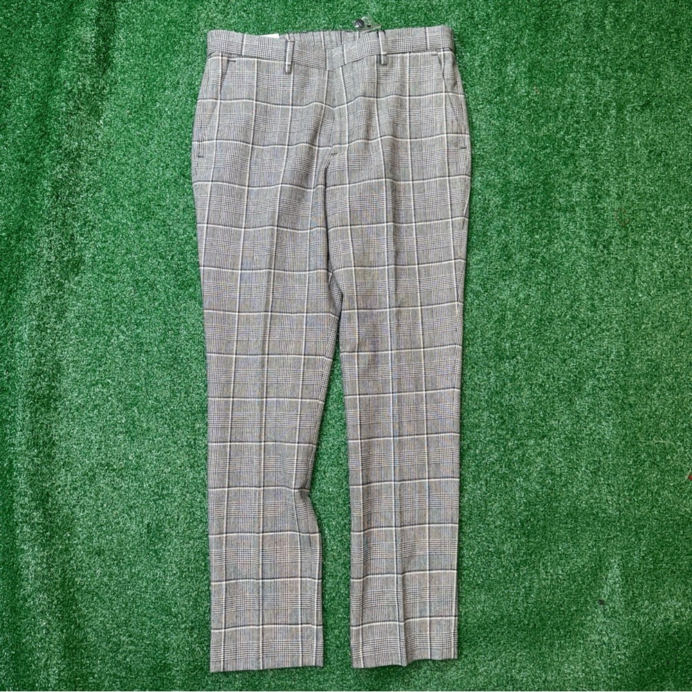 Gray Plaid‎ Men's Pants